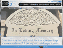 Tablet Screenshot of dalesmemorials.co.uk